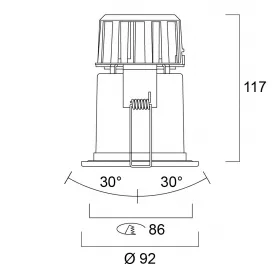SYLFIRE LED CRH FIX 3000K DIMMABLE DC