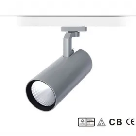 35W 3500lm 3000K 3-phase COB LED Track Light GREY