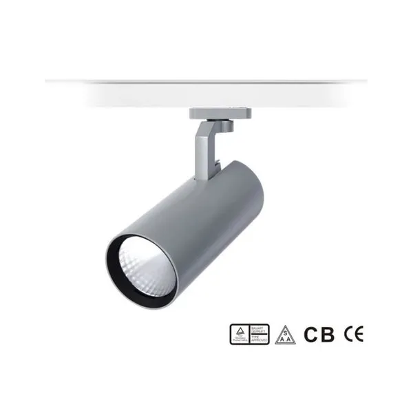35W 3500lm 3000K 3-phase COB LED Track Light GREY