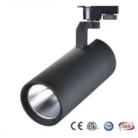 35W 3500lm 3000K 3-phase COB LED Track Light BLACK