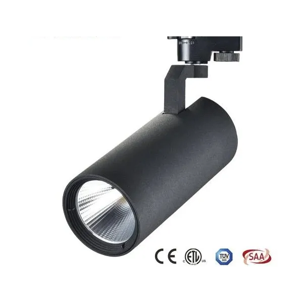 35W 3500lm 3000K 3-phase COB LED Track Light BLACK
