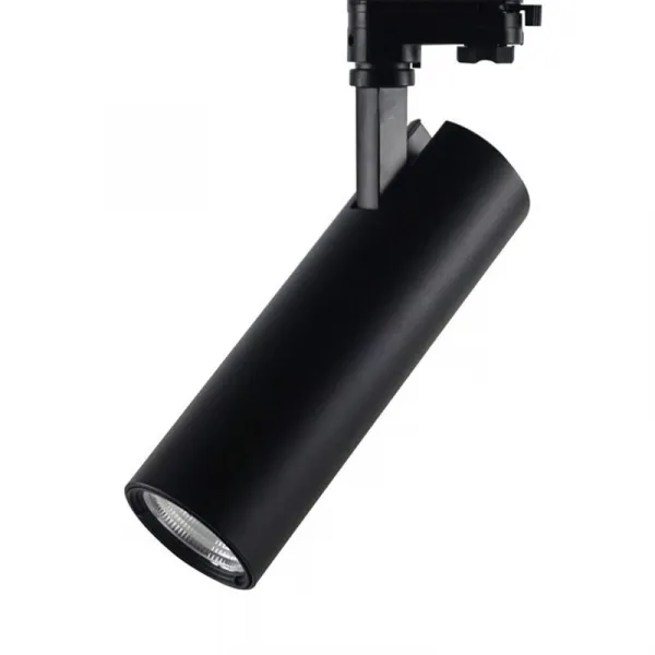 25W 2200lm 3000K 3-phase COB LED Track Light BLACK