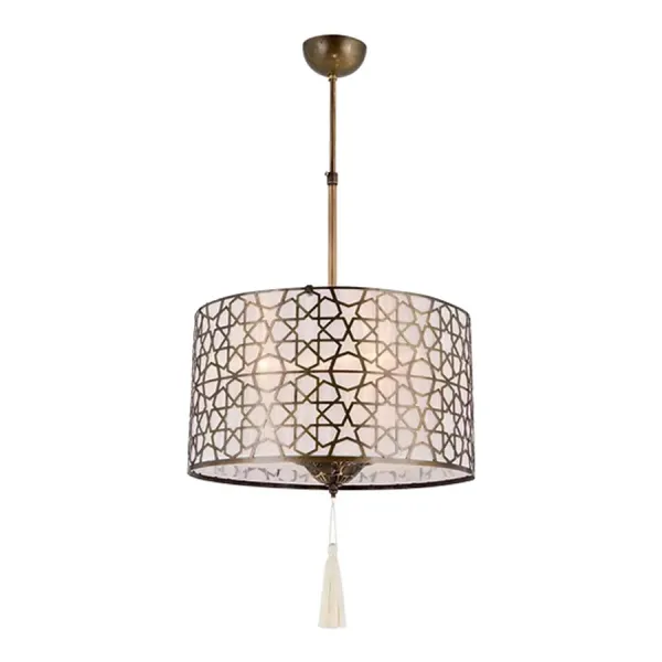 ERBA CHANDELIER 3XE27 ANTIQUE BRASS