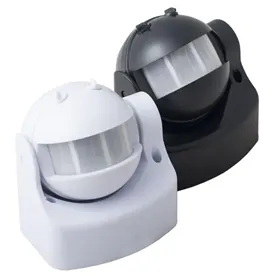 Датчик движения 180º черный IP44