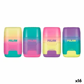 Buy ftom BrightLAB Eraser and Pencil Sharpener Set Milan Compact Sunset Multicolour (16 Units)