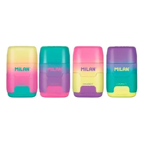Buy ftom BrightLAB Eraser and Pencil Sharpener Set Milan Compact Sunset Multicolour (16 Units)