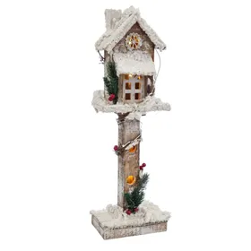 Christmas bauble White Beige Wood House 15 x 9 x 50 cm