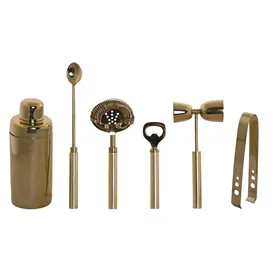 Buy ftom BrightLAB Cocktail Set DKD Home Decor 30 x 10 x 28 cm Stainless steel Copper White Marble