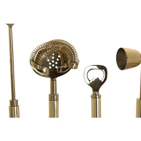 Buy ftom BrightLAB Cocktail Set DKD Home Decor 30 x 10 x 28 cm Stainless steel Copper White Marble