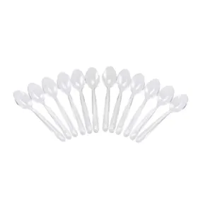 Reusable spoon set Algon Dessert Transparent 12 Units 14 cm