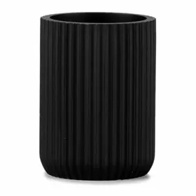 Toothbrush Holder Andrea House Black Matt Resin (Ø 7 x 9