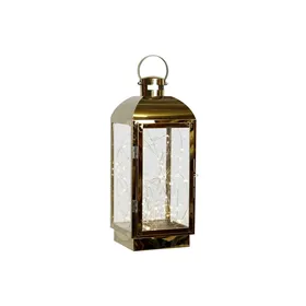 Lantern DKD Home Decor Golden Stainless steel 15 x 14 x 36 cm
