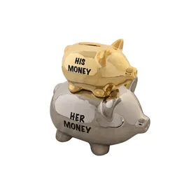 Money box DKD Home Decor Dolomite Children's Modern Pig 17 x 12 x 18