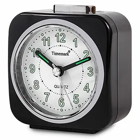 Stalinis laikrodis Timemark Žadintuvas Juoda