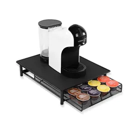 Buy ftom BrightLAB Coffee Capsule Organiser DKD Home Decor 21 x 31 x 7,5 cm Black Metal
