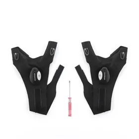Gloves with LED Light Gleds InnovaGoods 2 Units