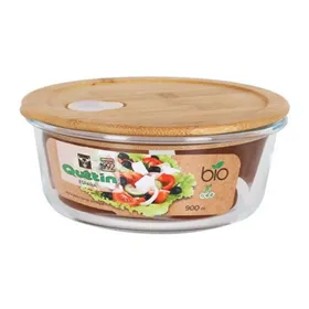 Buy ftom BrightLAB Round Lunch Box with Lid Quttin Crystal Bamboo