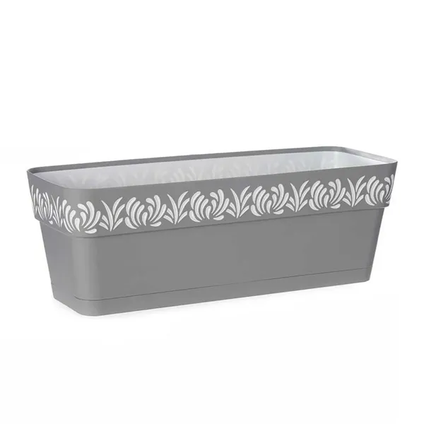 Self-watering planter Stefanplast Gaia Grey White Plastic