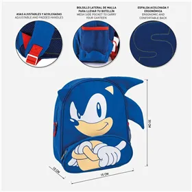 School Bag Sonic Blue 15,5 x 30 x 10 cm