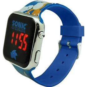 Digital clock Sonic Children's LED Screen Blue Ø 3,5 cm