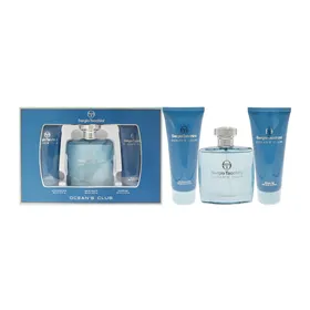 Sergio Tacchini Ocean's Club Eau De Toilette 100ml Spray Balsamo After Shave 100ml Gel De Baño 100ml