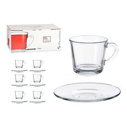 Coffee Set Pasabahce Basic Transparent Glass 190 ml