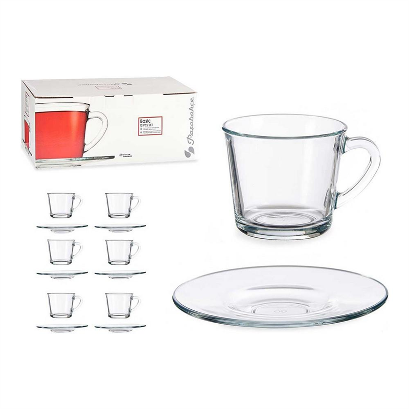 Coffee Set Pasabahce Basic Transparent Glass 190 ml