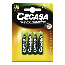 Pilas Alcalinas Lr03 Cegasa Bl 4 U