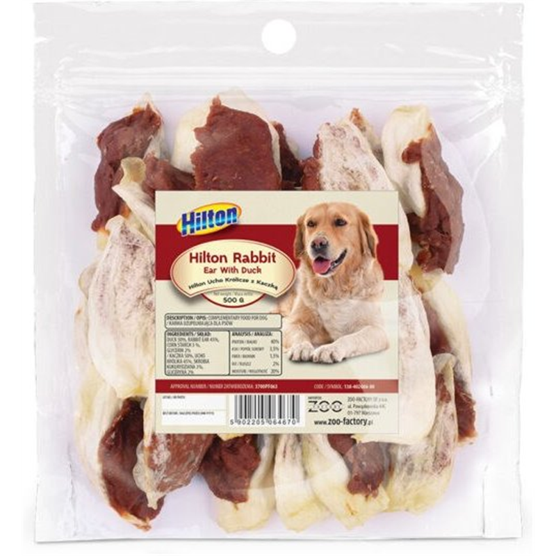 Dog Snack Hilton Duck Rabbit 500 g