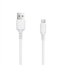 Setty kabelis USB - microUSB 1,0 m 2A balts JAUNS