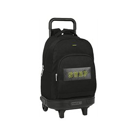 School Rucksack with Wheels Safta Surf Black (33 x 45 x 22 cm)