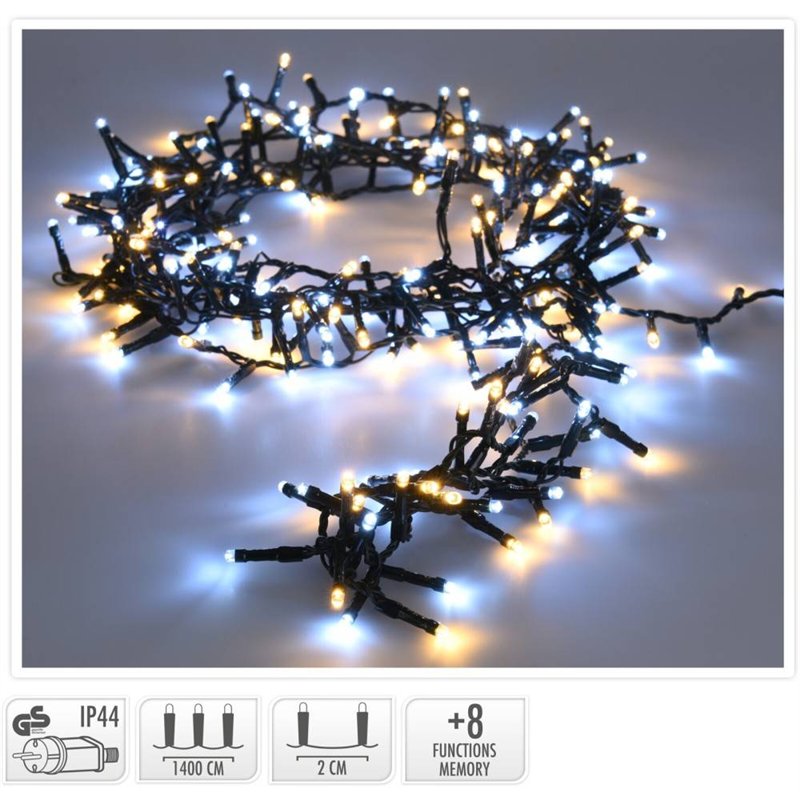 Wreath of LED Lights White (17 m)